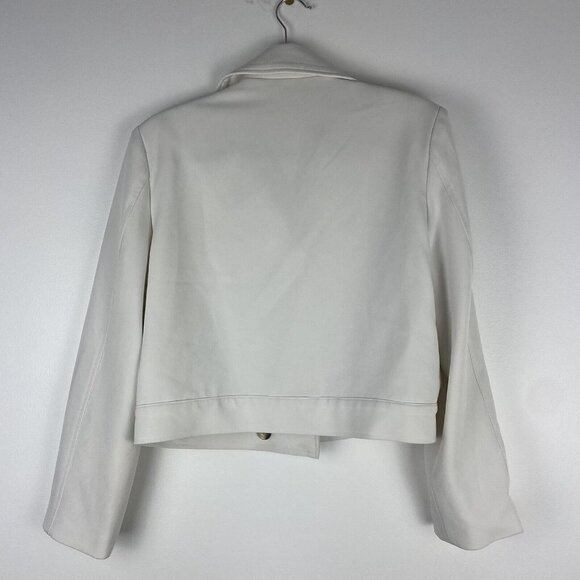 Vestire Women's Boxy Cropped Utility Jacket Size S ? Cream White - Picture 6 of 9